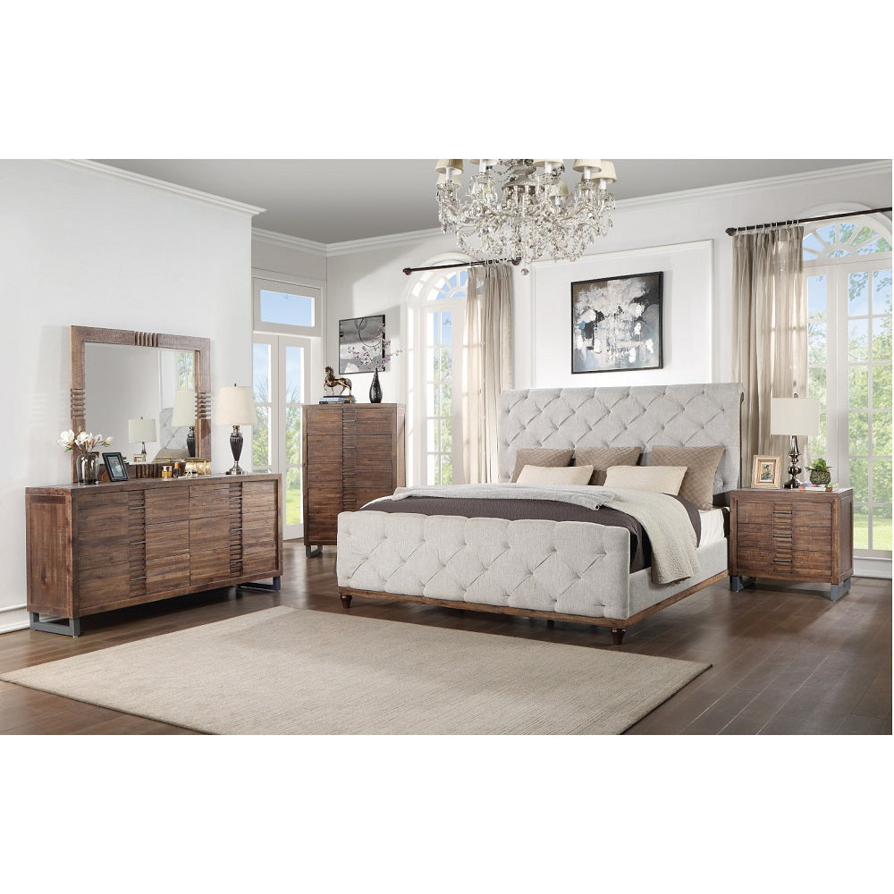 Andria Entertainment Center & Beveled Mirror