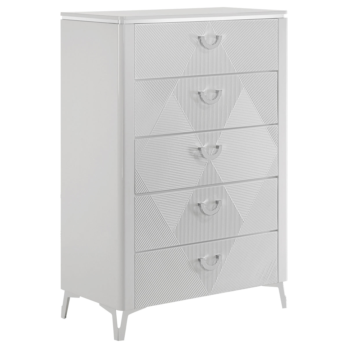 Cassia LED Panel Bed & Bedroom Collection - 5-Drawer Chest