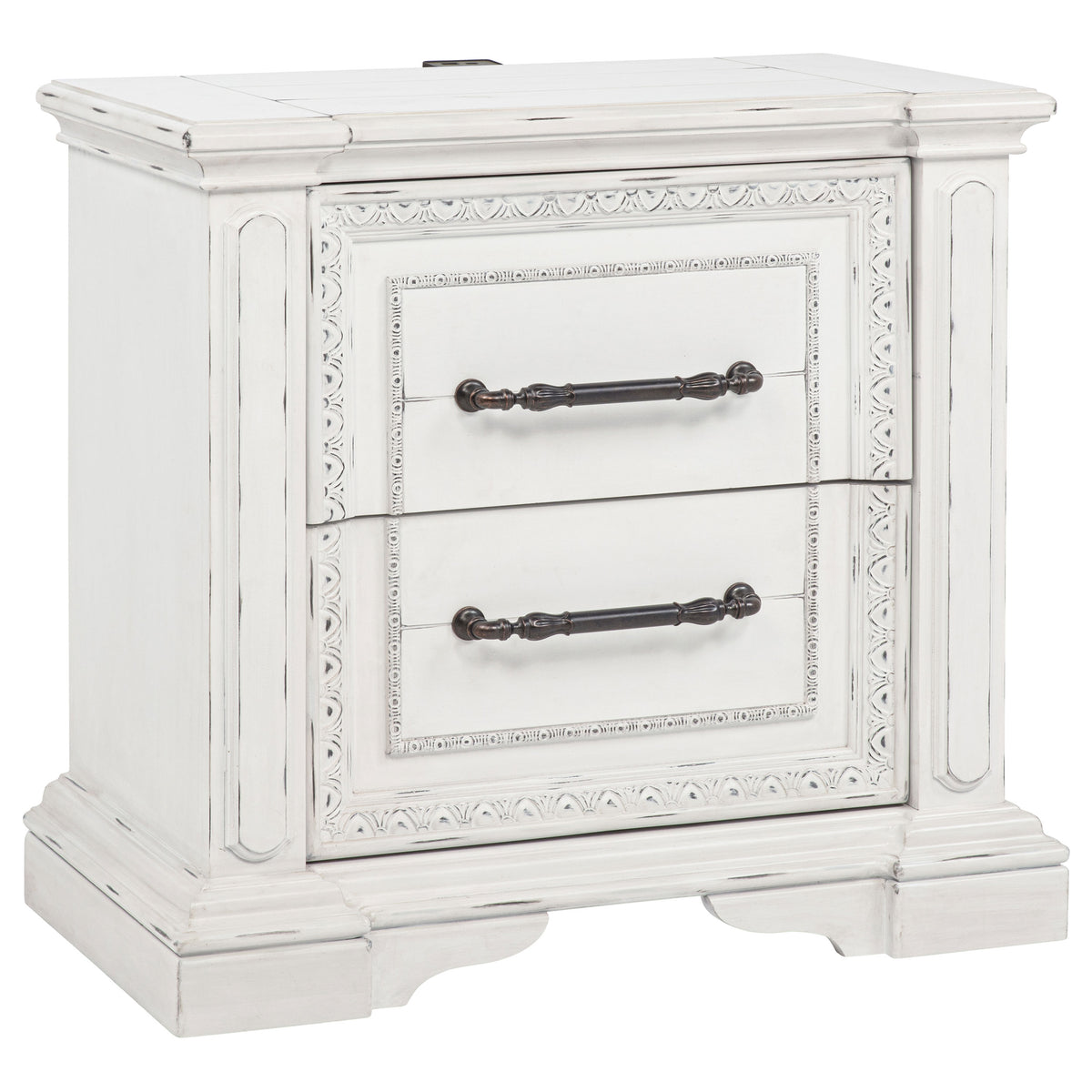 McKinney Panel Bed & Bedroom Sets with LED Reading Lights - 2-Drawer Nightstand