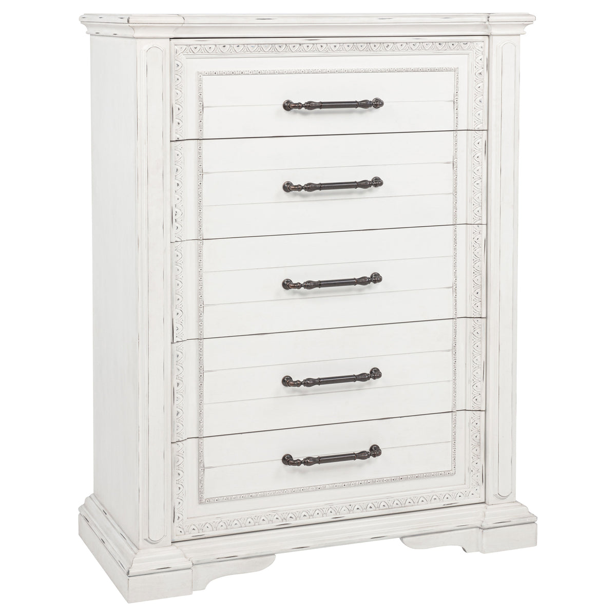 McKinney Panel Bed & Bedroom Sets with LED Reading Lights - 5-Drawer Chest