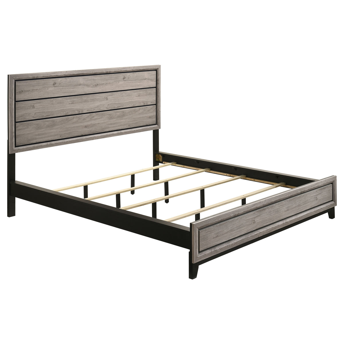 Watson Groove-Detailed Panel Bed & Bedroom Sets - California King, Bed Only