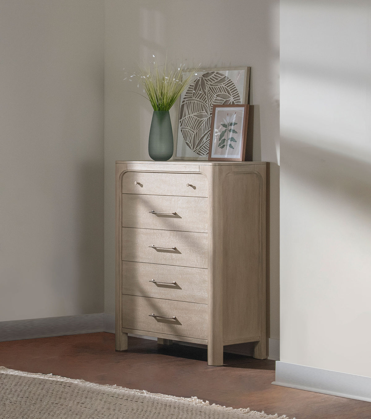 Solano Canopy or Panel Bed & Bedroom Sets - Sculpted Coastal Design in Weathered Mango, Queen to California King - lifestyle