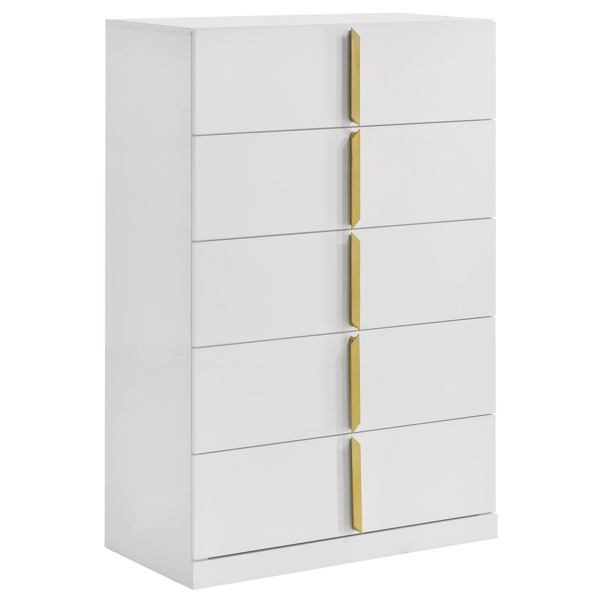 Ines Upholstered Panel Bed & Bedroom Sets - 5-Drawer Chest