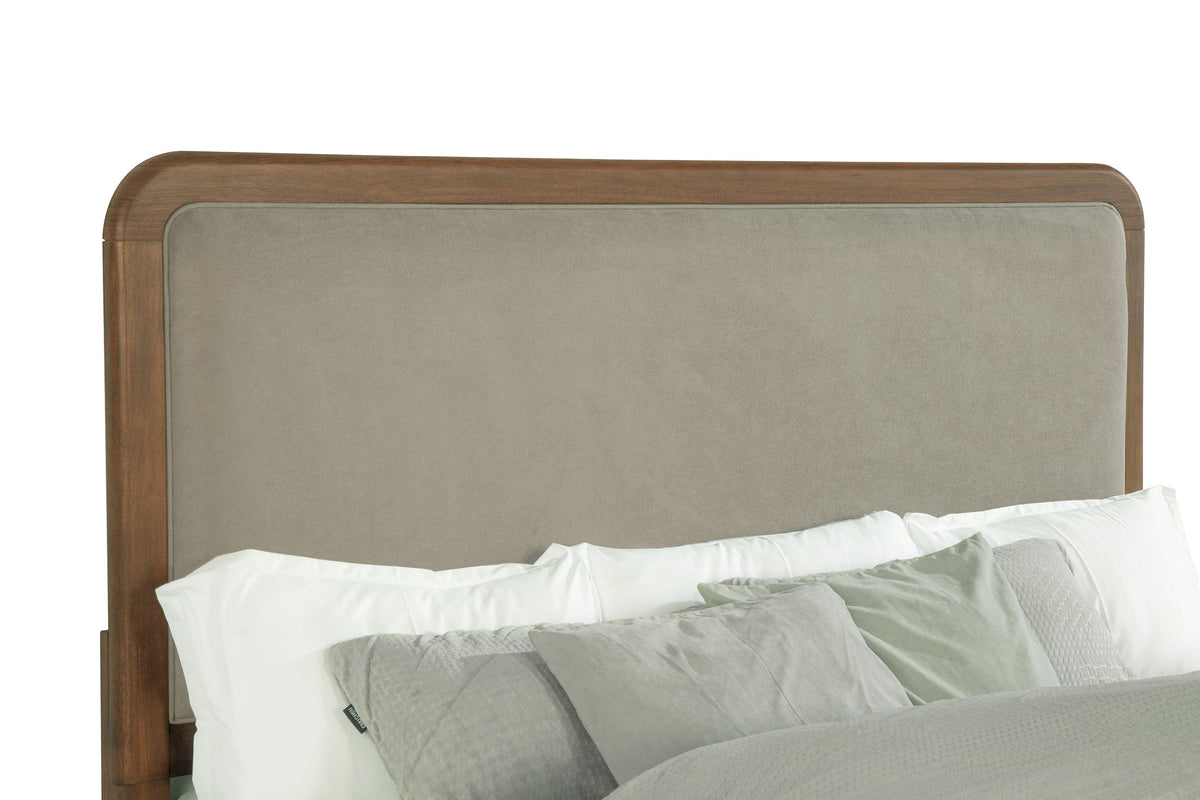 Maderia Upholstered Panel Bed & Bedroom Sets - Mid-Century Walnut Veneer with Felt & Cedar-Lined Drawers, Queen to California King – view 19