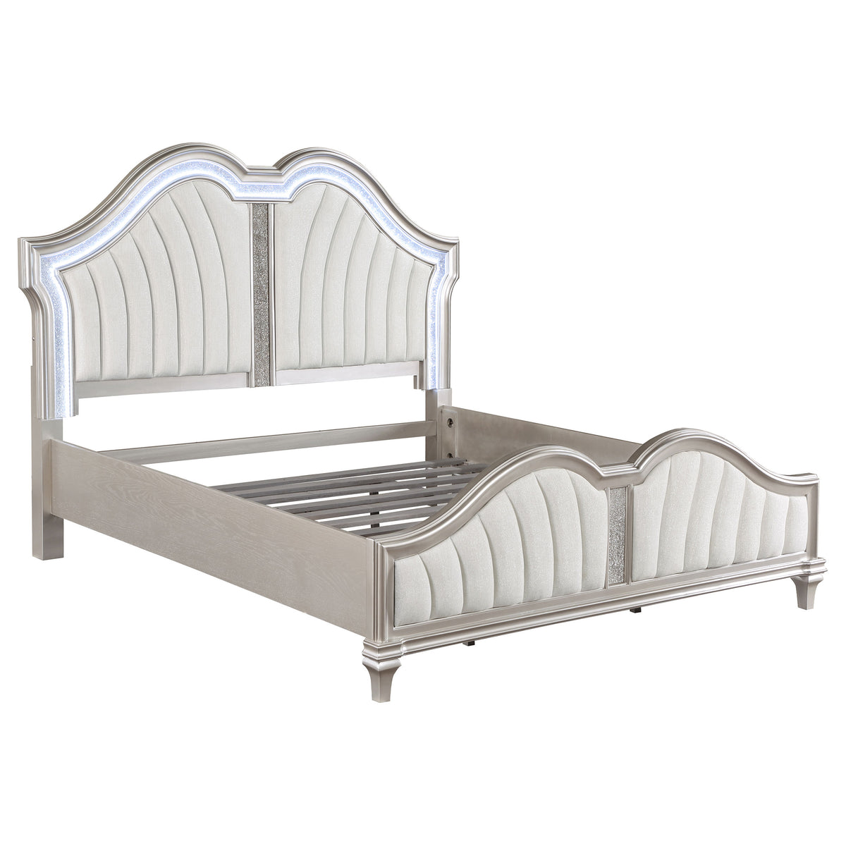 Evangeline Double Arch LED Panel Bed & Bedroom Sets - California King LED Panel Bed Only