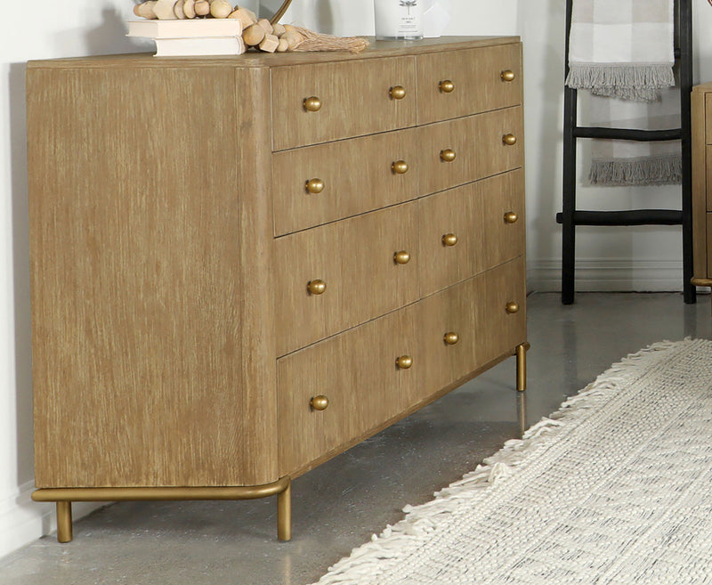 Arini Bedroom Storage & Vanity Collection - Sand Wash Dresser, Chest, Nightstand, Mirrors & Vanity Set
