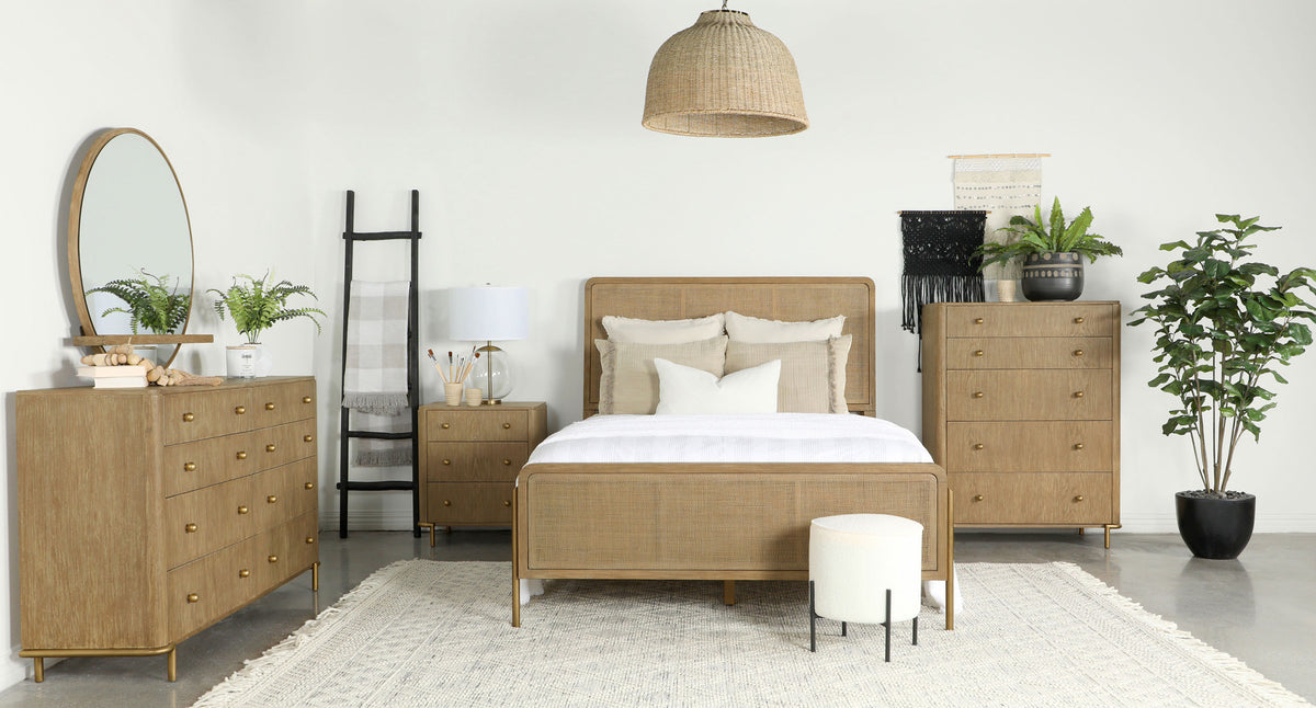Arini Bedroom Storage & Vanity Collection - Sand Wash Dresser, Chest, Nightstand, Mirrors & Vanity Set – view 20