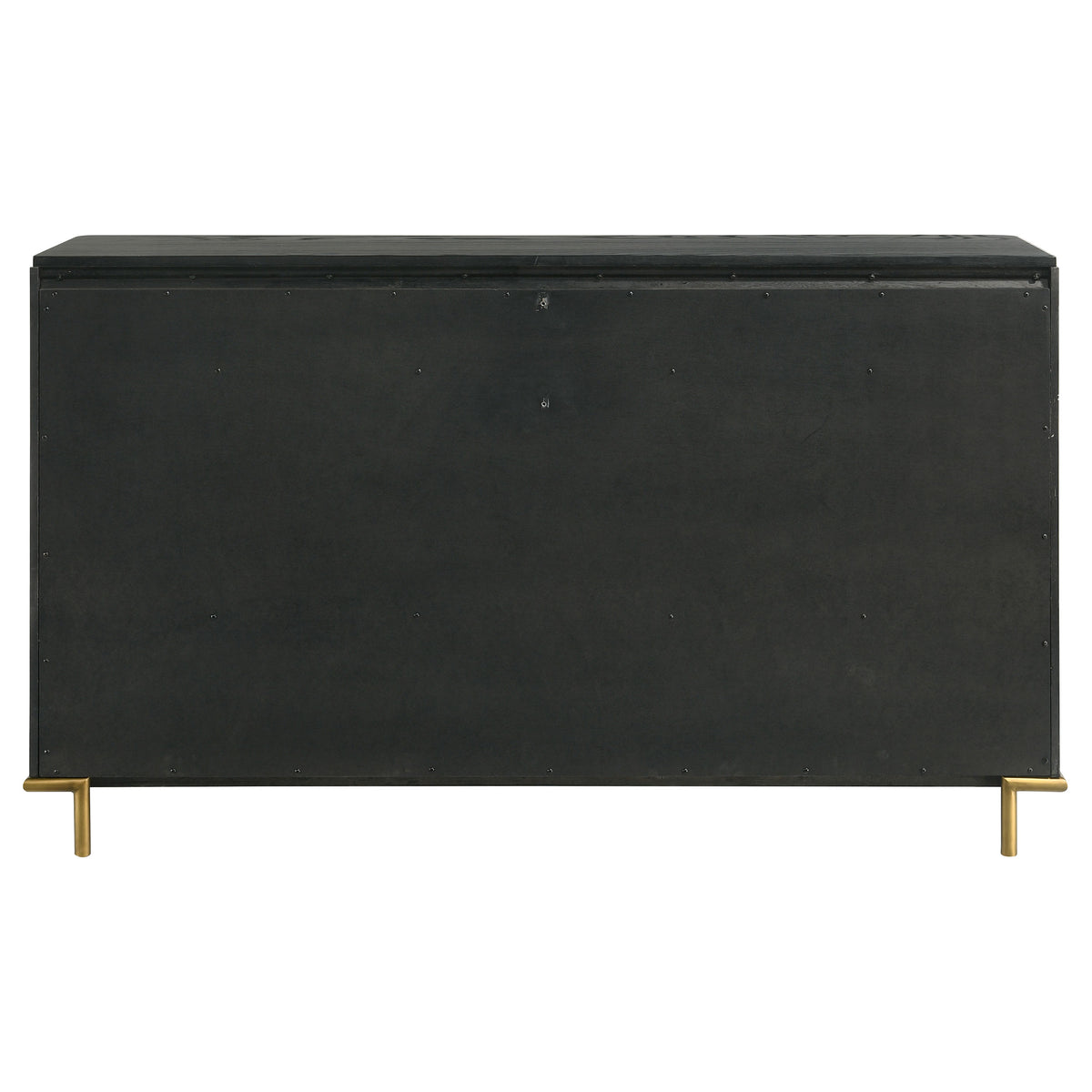 Arini Bedroom Storage & Vanity Collection - Dresser, Chest, Nightstand, Mirrors & Vanity in Black with Aged Brass