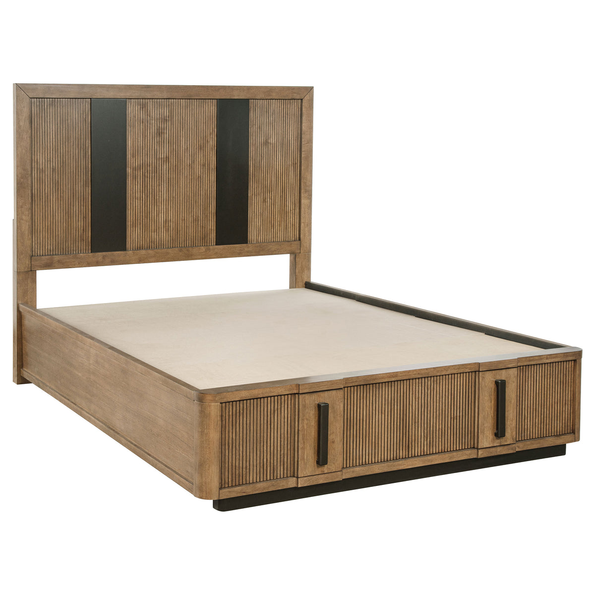 Terrace Fluted Storage Bed & Bedroom Sets - Queen Storage Bed Only