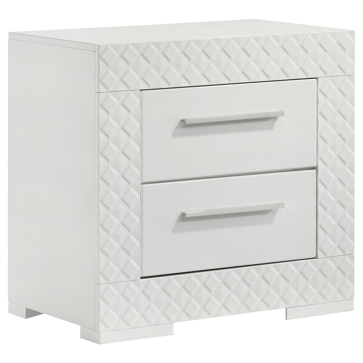 Ives LED Panel Bed & Bedroom Sets - 2-Drawer Nightstand