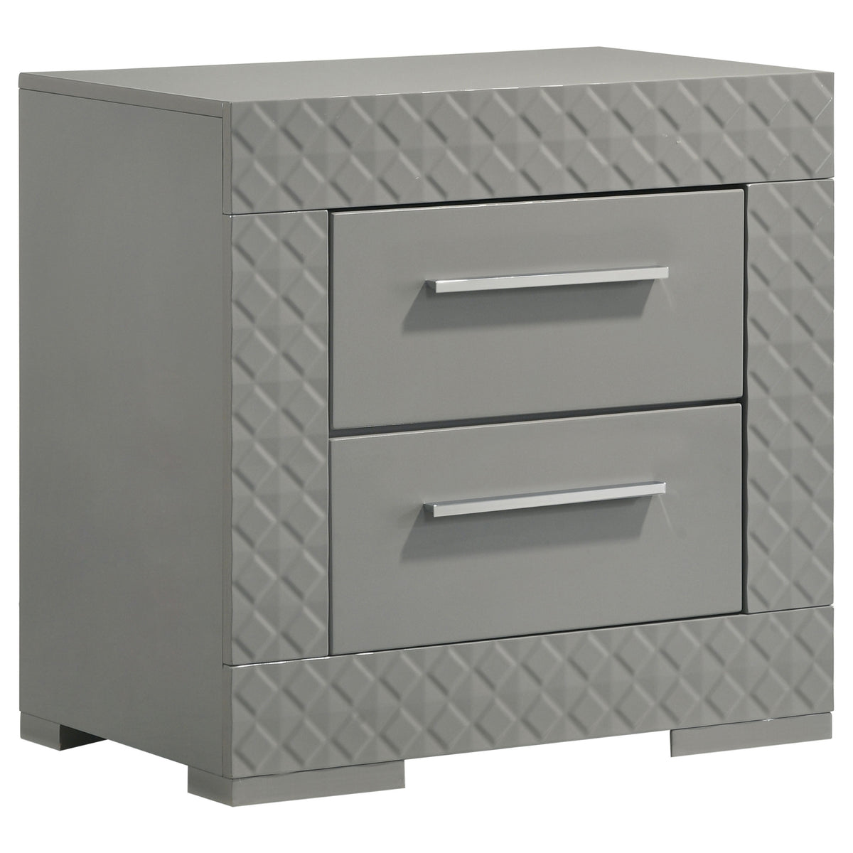 Ives LED Panel Bed & Bedroom Sets - 2-Drawer Nightstand