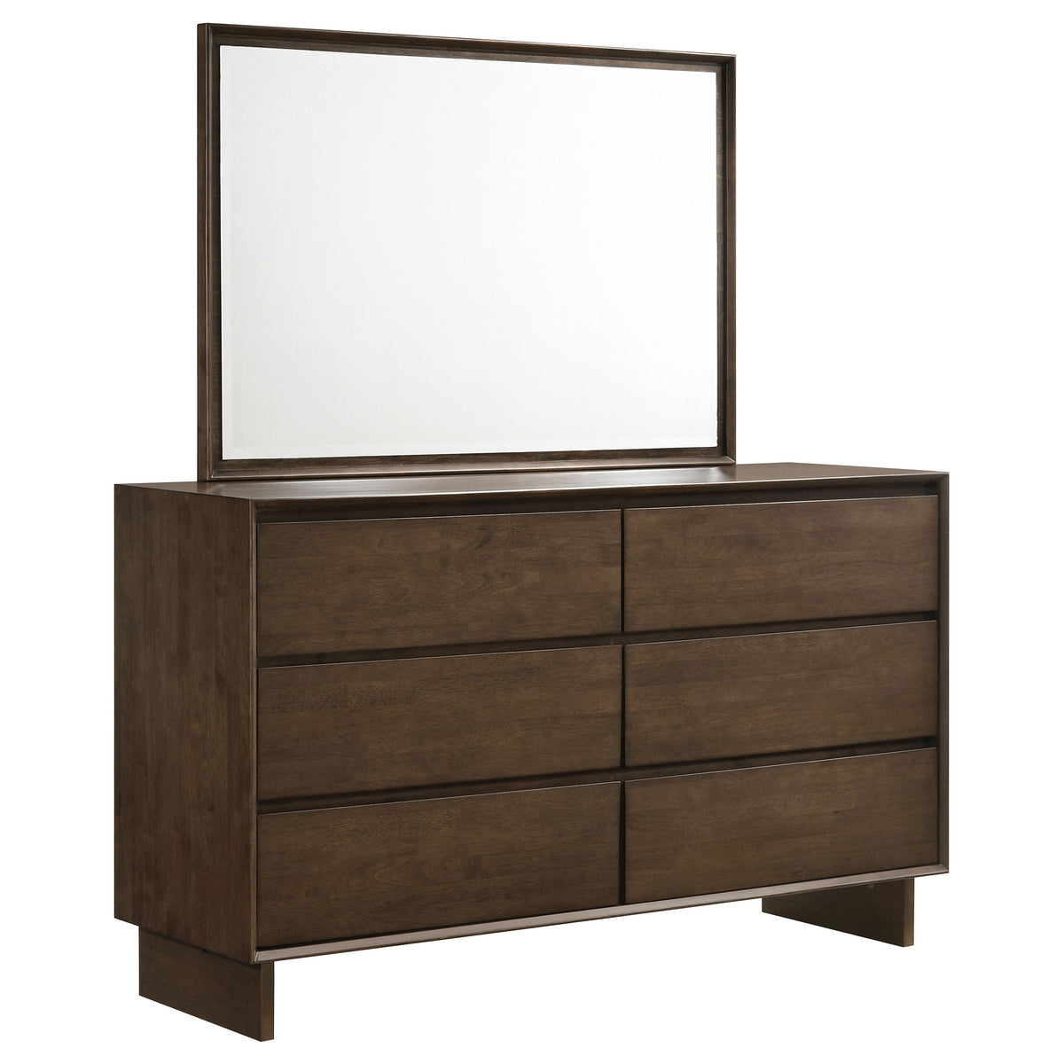 Glenwood Platform Panel Bed & Bedroom Sets - Dresser + Mirror