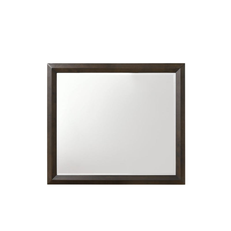Merveille Rectangular Beveled Mirror - Clean Transitional Frame in Espresso