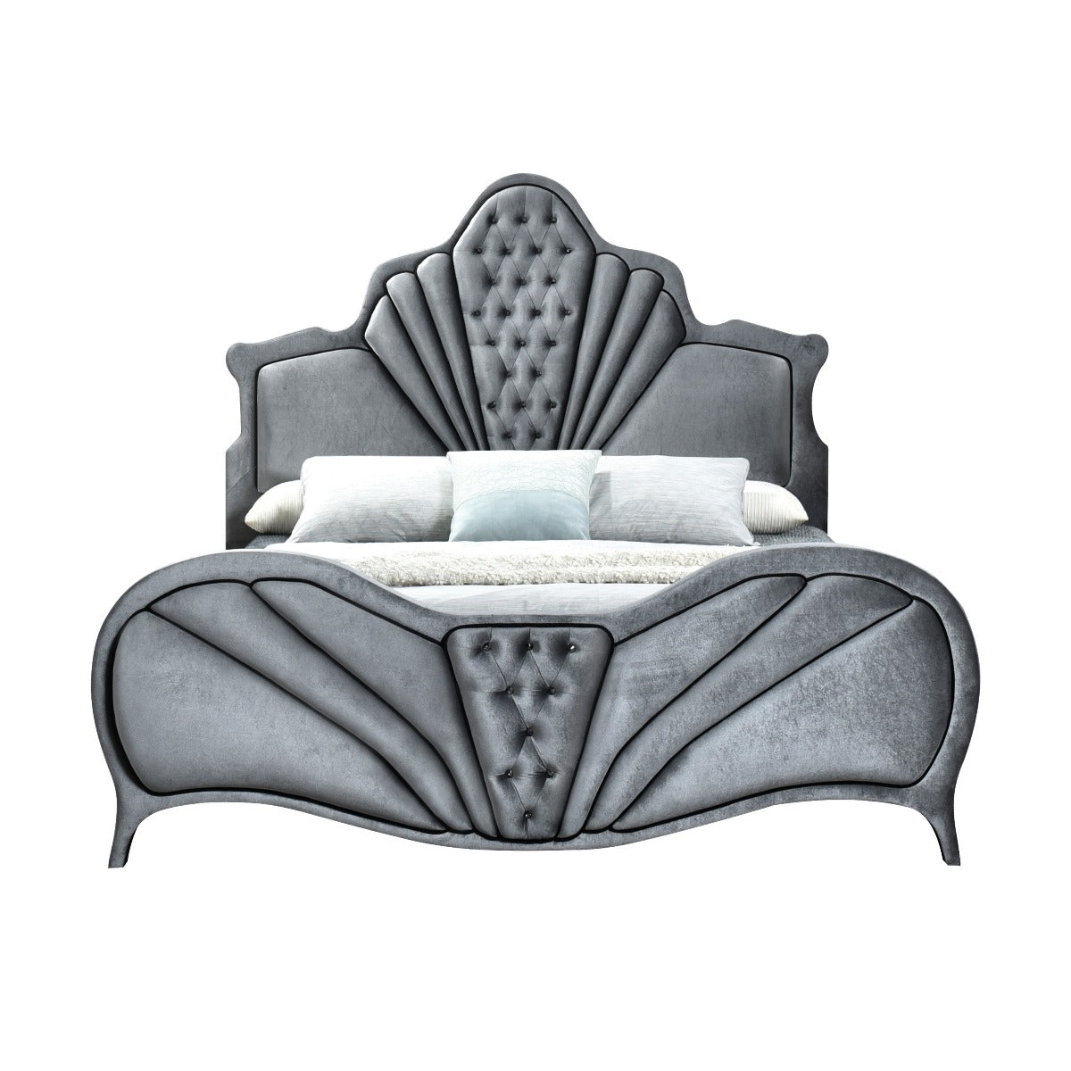 Dante Channel-Tufted Velvet Bedroom Collection