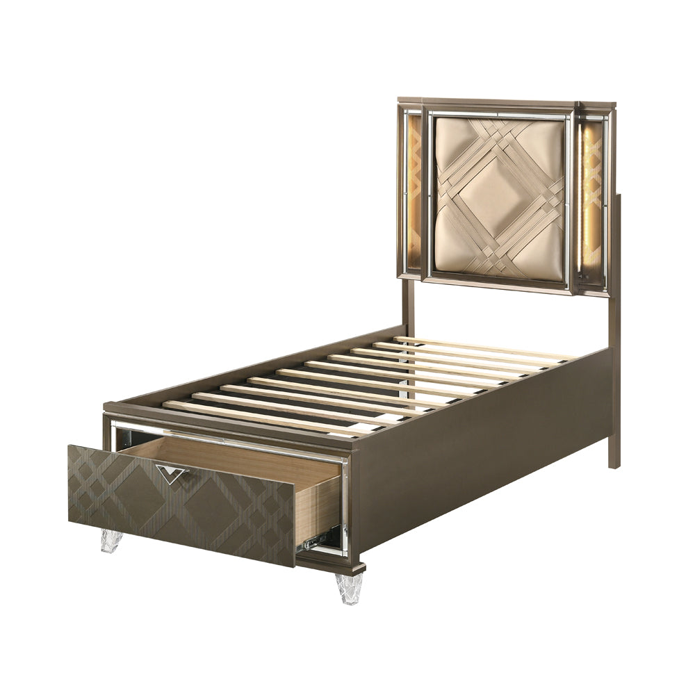 Skylar Storage Bed with LED Headboard