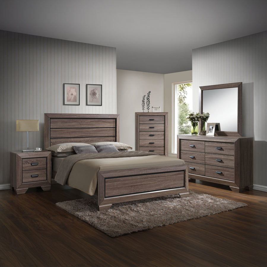 Lyndon Wall Mirror - Weathered Gray Grain Frame