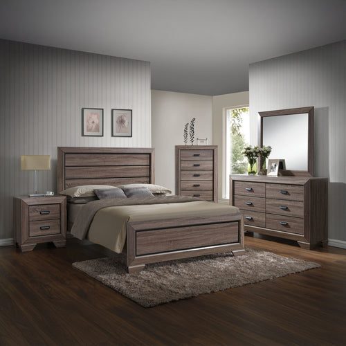 Lyndon Wall Mirror - Weathered Gray Grain Frame