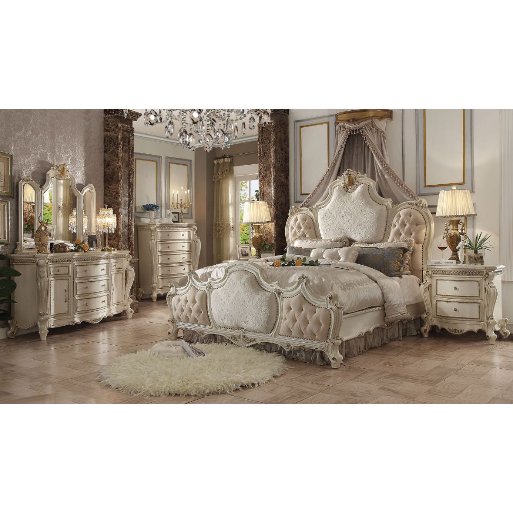 Picardy Entertainment Center, Fireplace, Mirror & Bench
