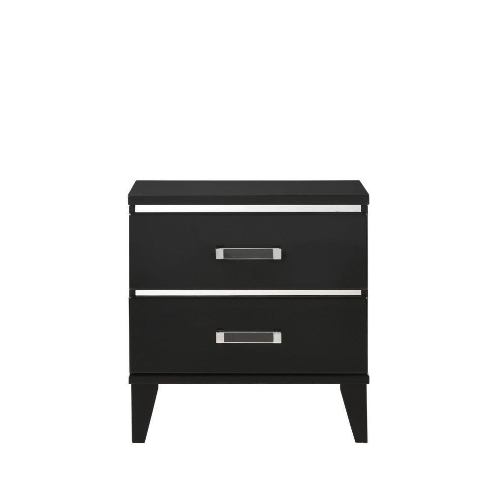 Chelsie Channel-Tufted Upholstered Queen Bed & Nightstand
