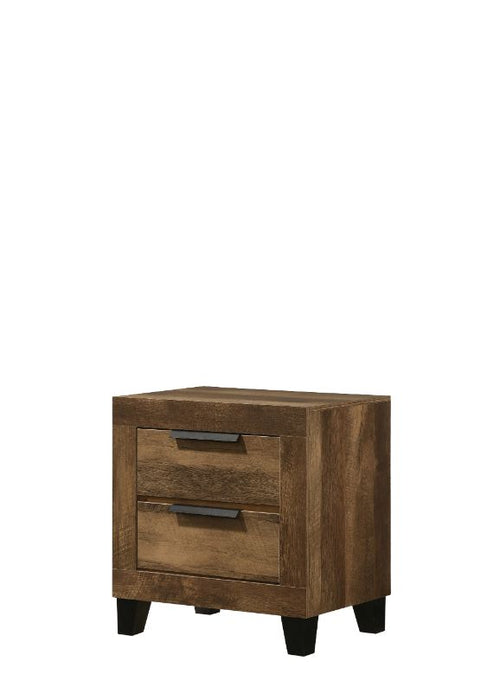 Morales 2-Drawer Nightstand - Dovetail Drawers in Rustic Oak