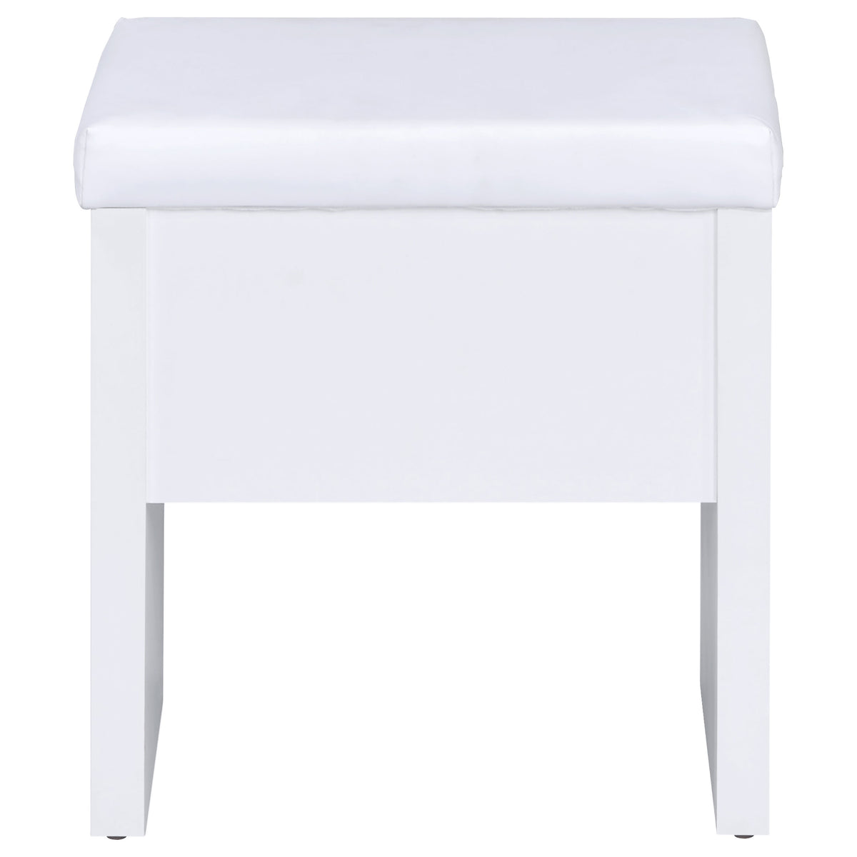 Harvey Vanity Set with Sliding Jewelry Mirror & Lift-Top Storage Stool - White – view 14