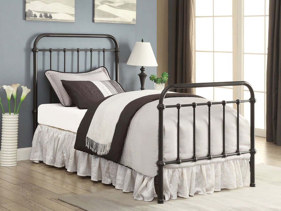 Livingston Metal Spindle Bed & Daybed with Trundle - Farmhouse Dark Bronze, Twin to Eastern King