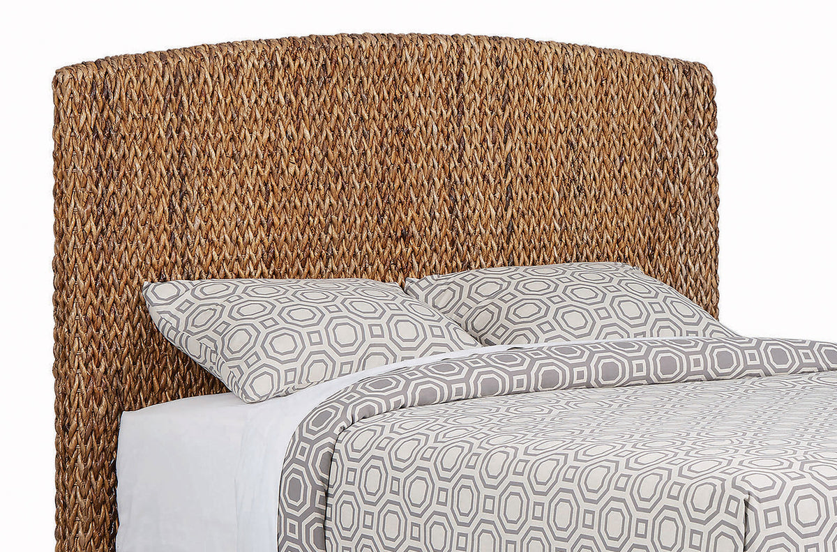 Laughton Hand-Woven Banana Leaf Panel Bed, Headboard & Storage Bench - California King