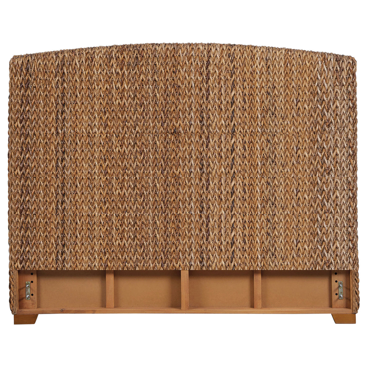 Laughton Hand-Woven Banana Leaf Panel Bed, Headboard & Storage Bench - Coastal Amber with Mahogany, Queen to Cal King – view 14