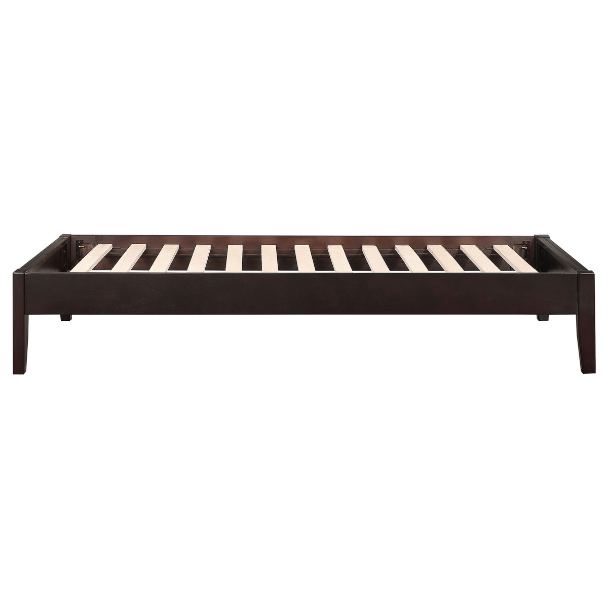 Hounslow Universal Platform Bed Frame - Fully Slatted, No Foundation Needed in Cappuccino, Twin to California King – view 9