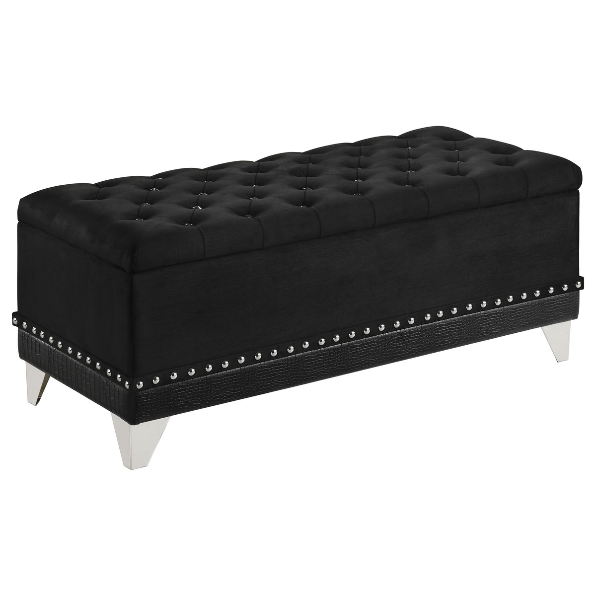 Barzini Upholstered Wingback Bed - Tufted Storage Bench
