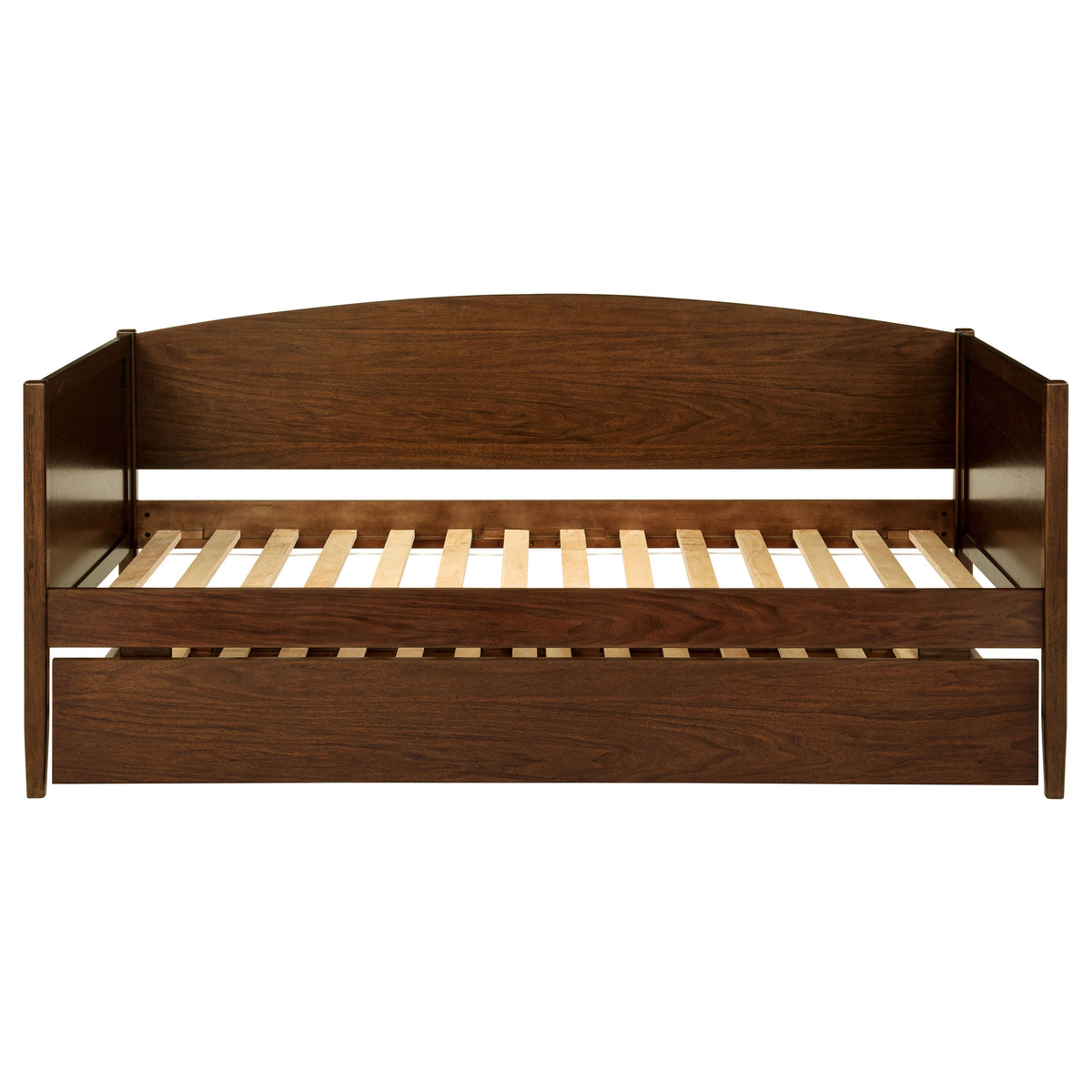 Bozeman Twin Daybed with Trundle - Camelback Silhouette in Medium Walnut Wood โ view 5