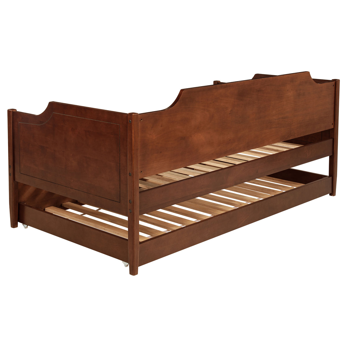 Redding Camelback Twin Daybed with Trundle - Classic Panel Detail in Rich Cherry – view 8