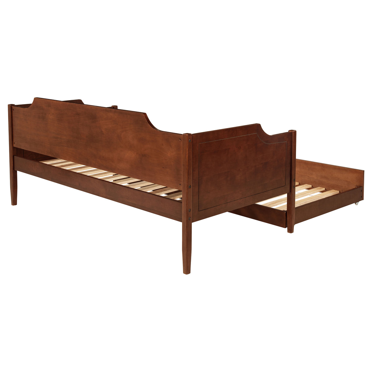 Redding Camelback Twin Daybed with Trundle - Classic Panel Detail in Rich Cherry – view 11