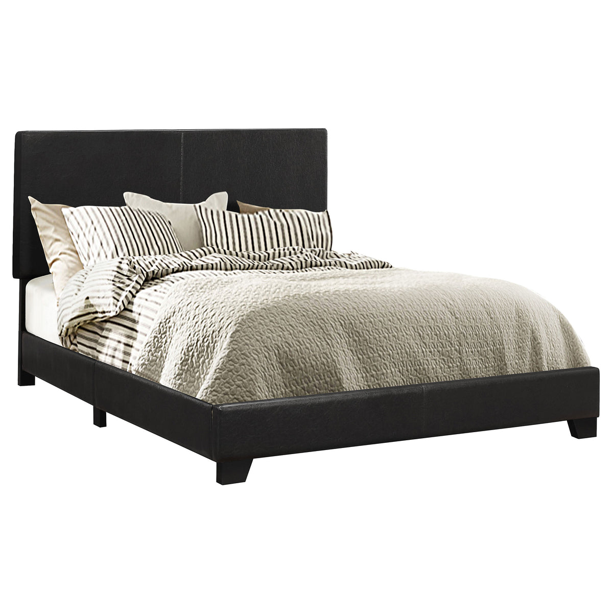 Dorian Faux Leather Upholstered Panel Bed - Queen