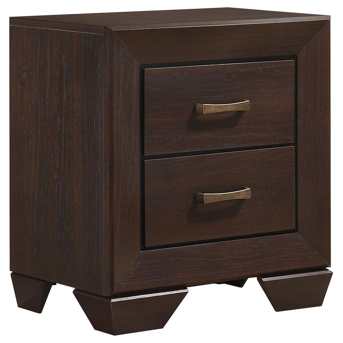 Dorian Upholstered Bedroom Sets - Dark Cocoa Faux Leather Bed with Black Groove Case Pieces, Twin to California King – view 13