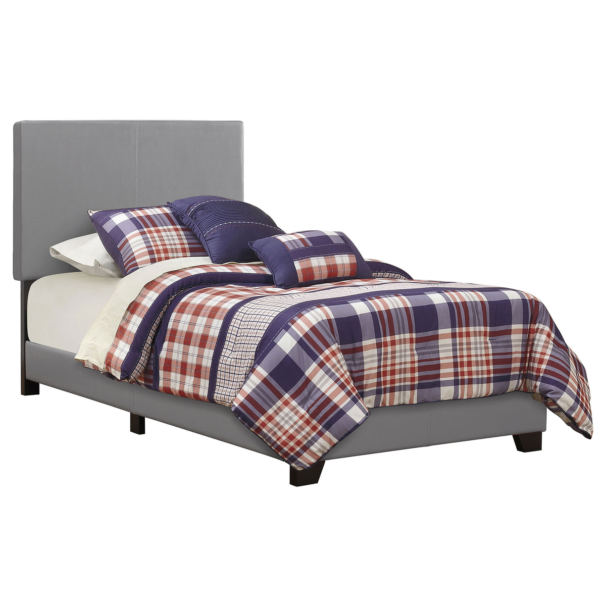 Dorian Faux Leather Upholstered Panel Bed - Twin