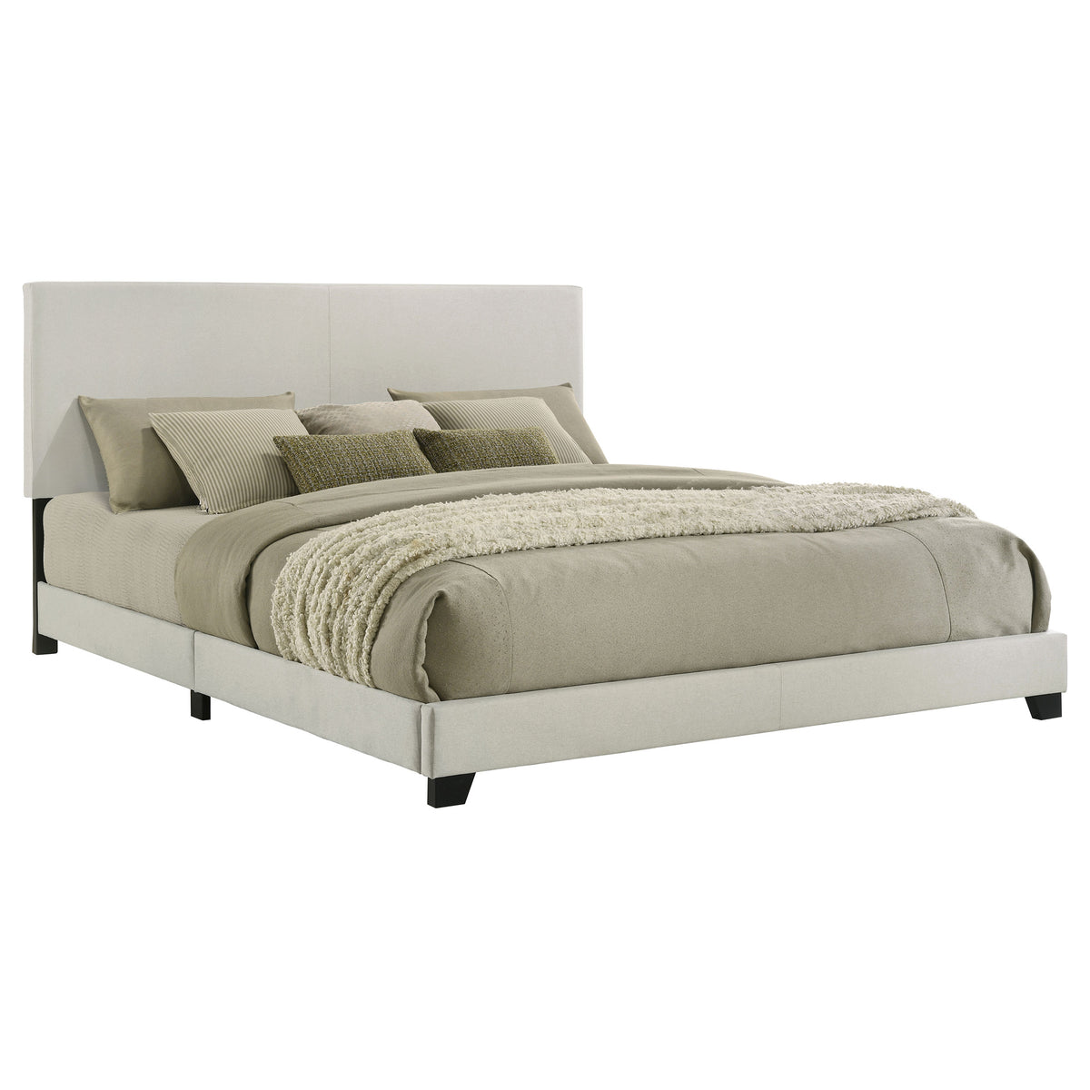 Dorian Upholstered Panel Bed with Padded Headboard - California King