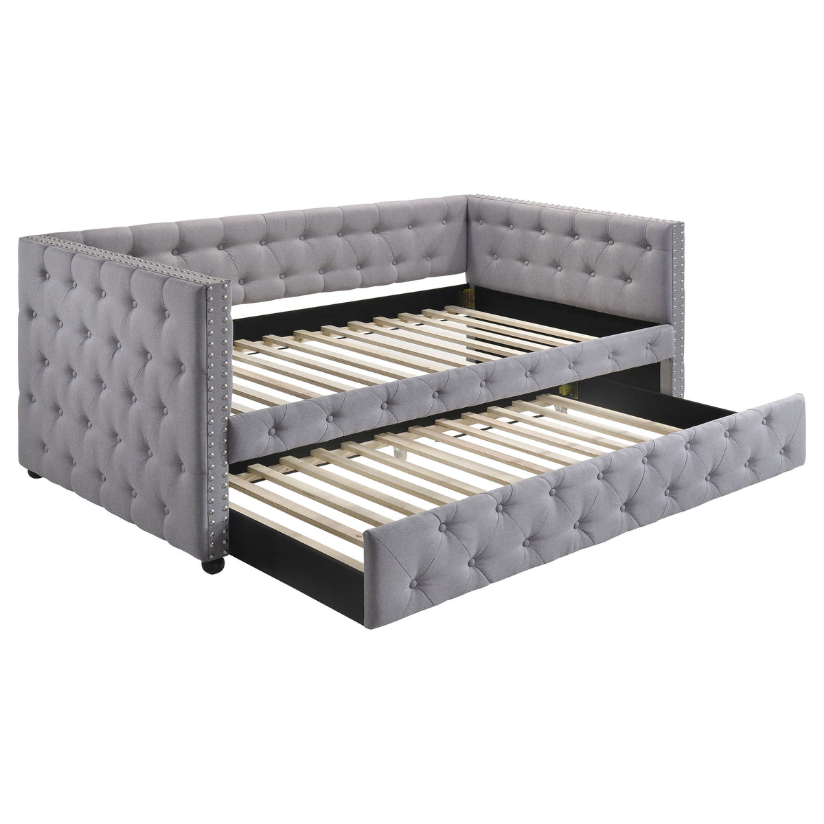 Mockern Tufted Upholstered Twin Daybed with Trundle