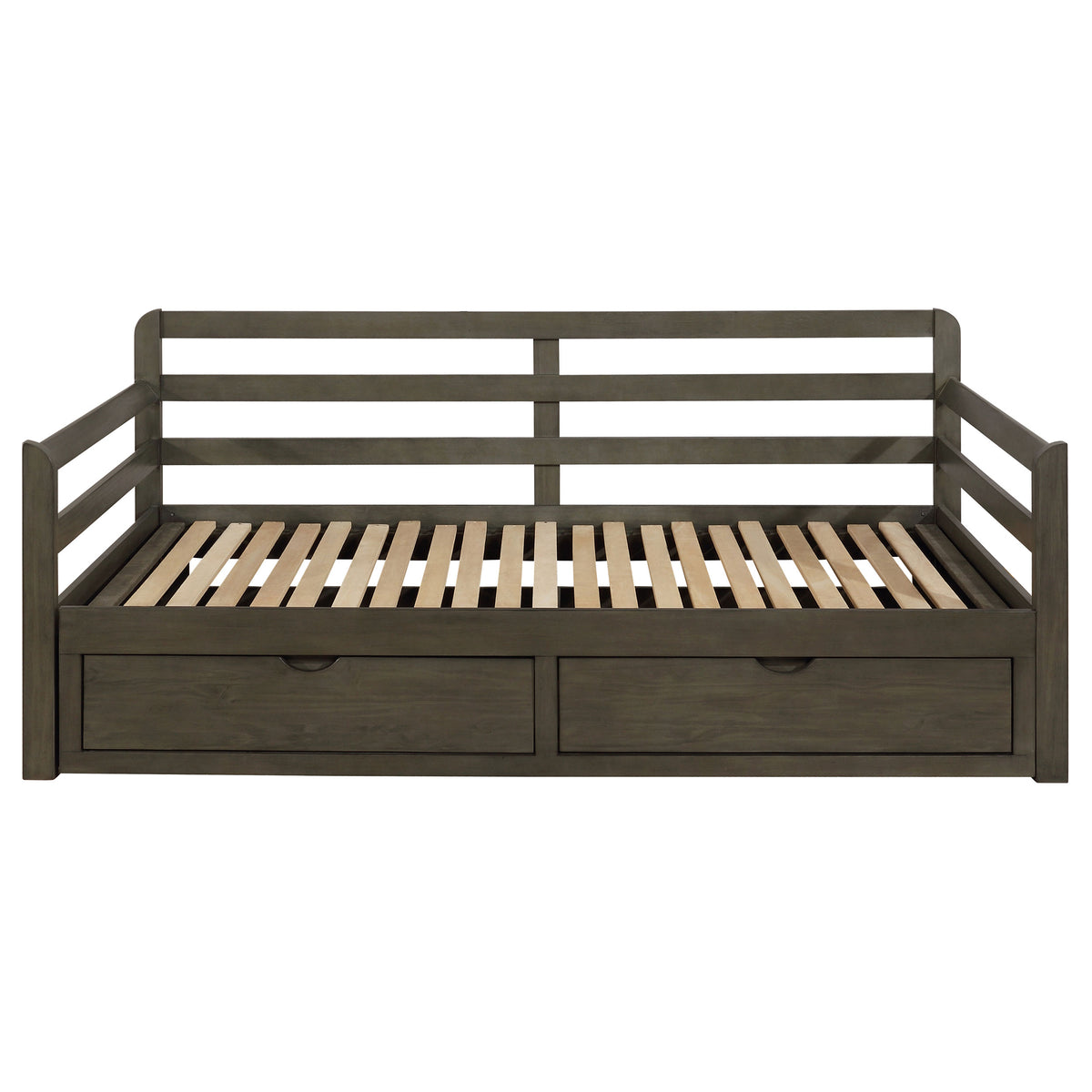 Sorrento Twin XL Storage Daybed with Extension Trundle - 2 Drawers, Grey Wood – view 5