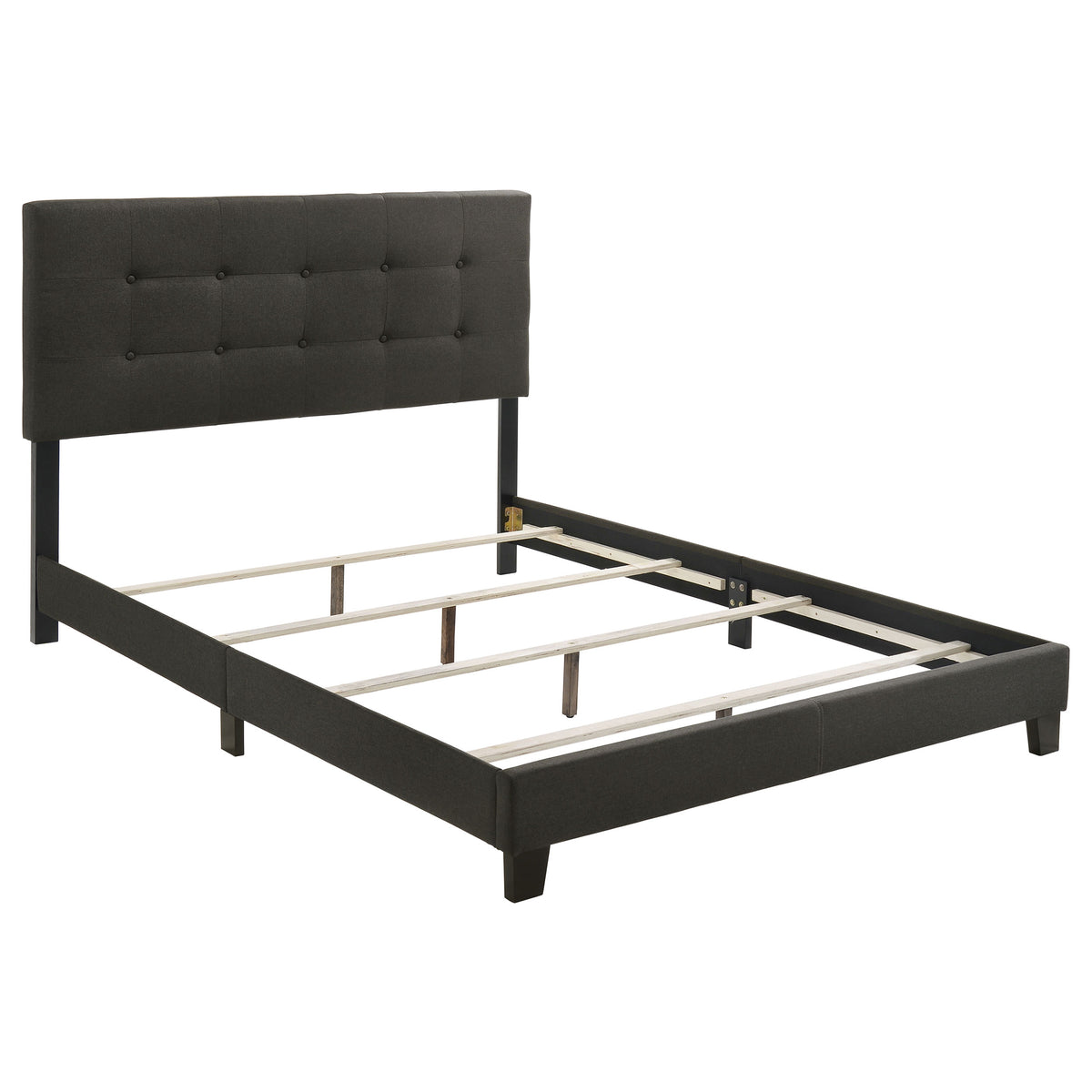 Mapes Upholstered Panel Bed with Button-Tufted Headboard - Queen