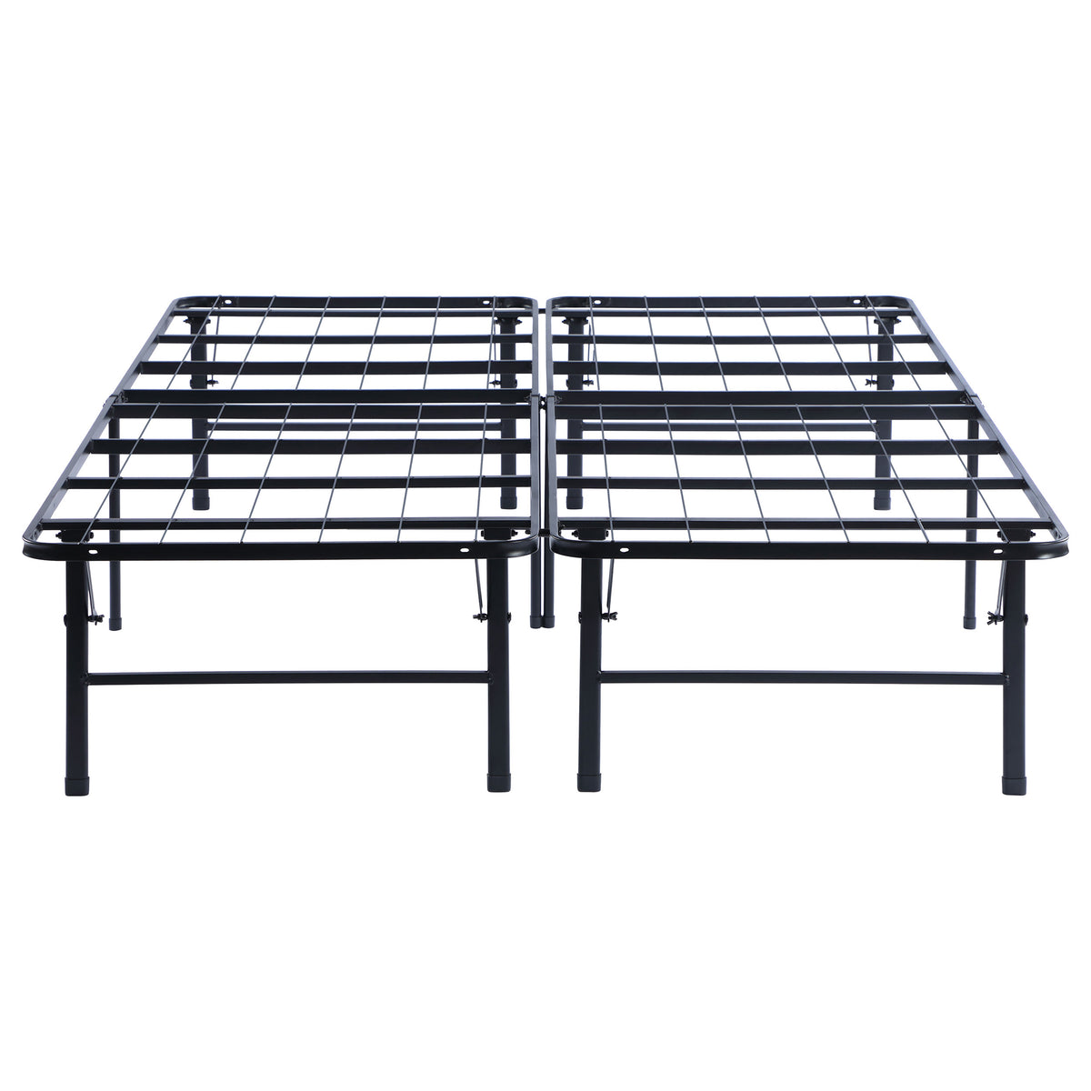 Mabel Folding Metal Platform Bed Frame - No-Tool Black Steel Mattress Support, Twin to Eastern King – view 18