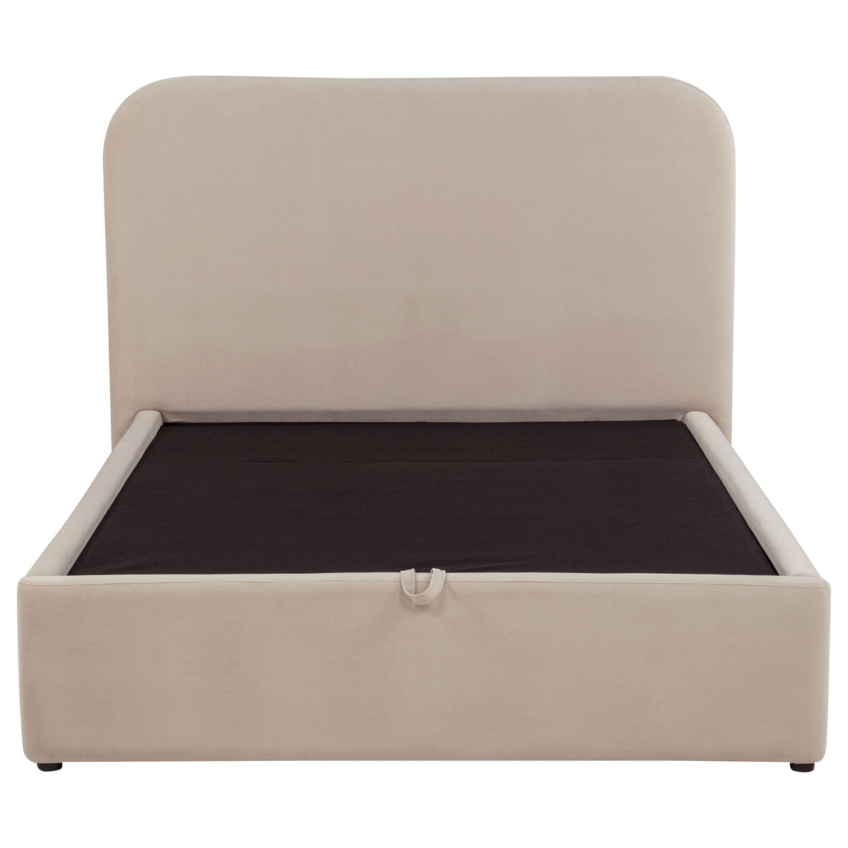 Anders Upholstered Lift-Top Storage Platform Bed - Gas-Lift Hidden Storage in Beige or Chocolate – view 9