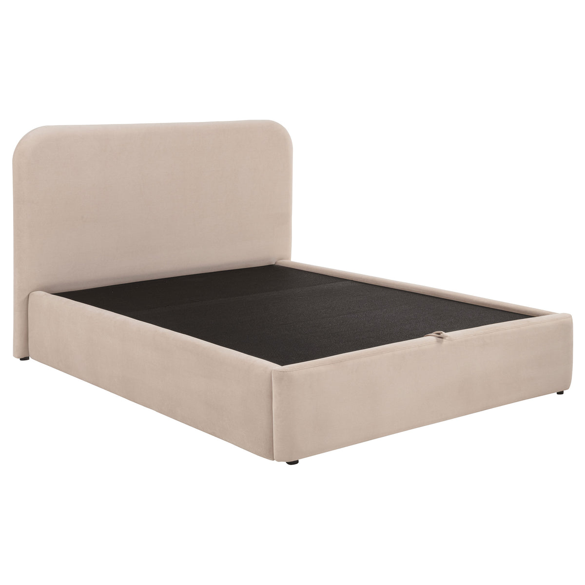 Anders Upholstered Lift-Top Storage Platform Bed - Gas-Lift Hidden Storage in Beige or Chocolate – view 12