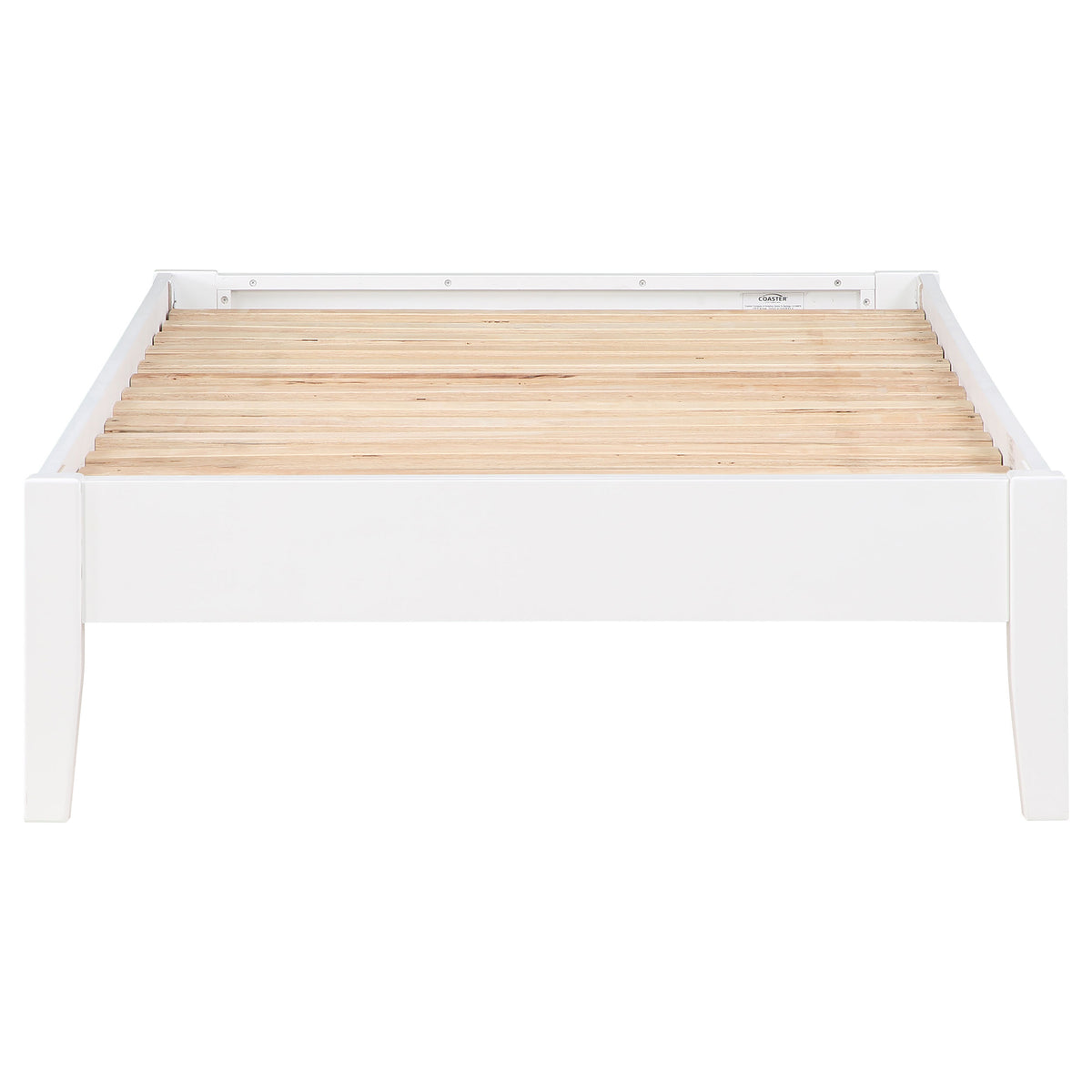 Hounslow Universal Platform Bed Frame - Fully Slatted, Headboard-Ready White Wood, Twin to California King – view 13