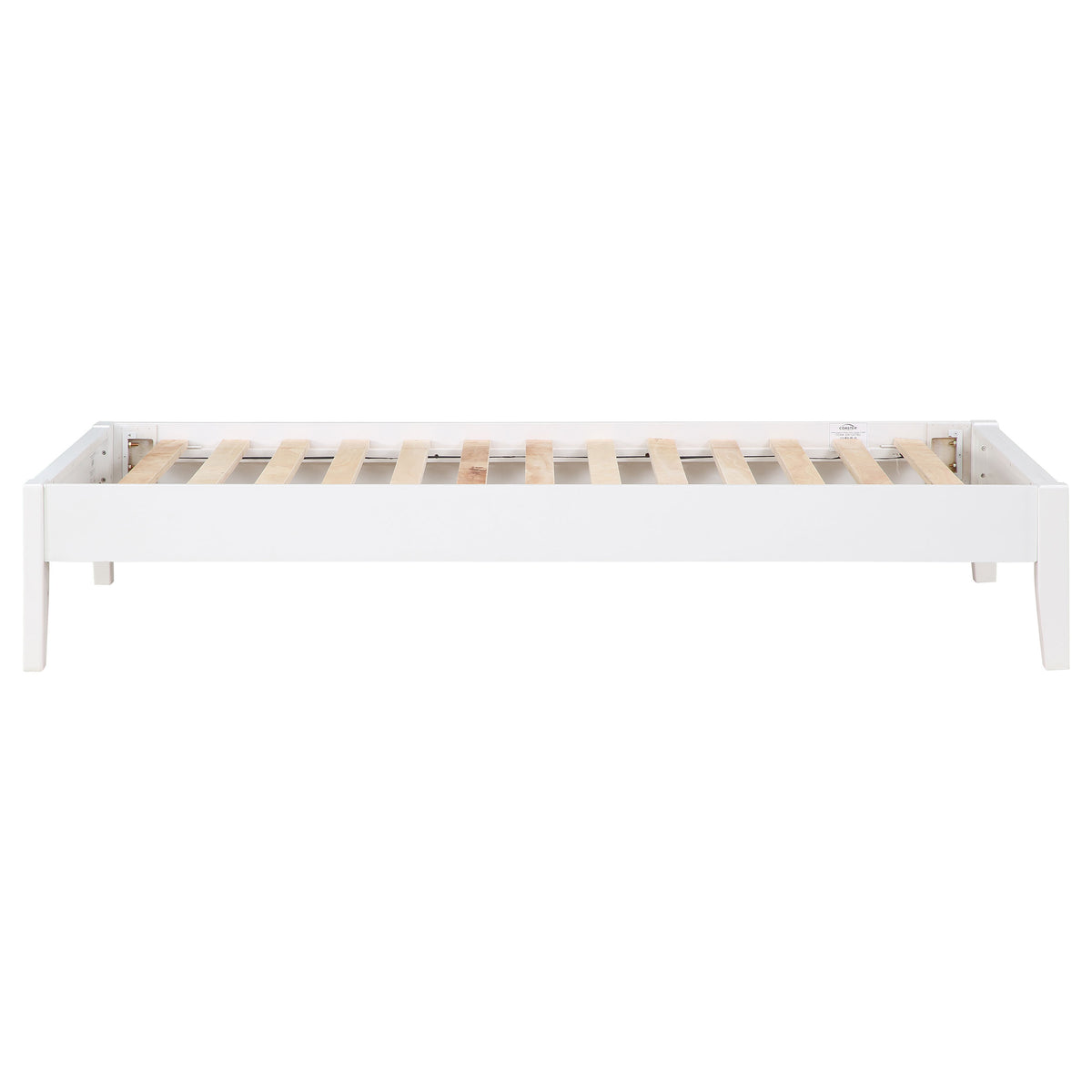 Hounslow Universal Platform Bed Frame - Fully Slatted, Headboard-Ready White Wood, Twin to California King – view 14