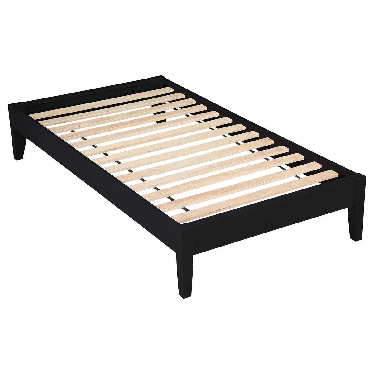 Hounslow Universal Platform Bed Frame - Fully Slatted, No Foundation Needed, Black, Twin to California King – view 8