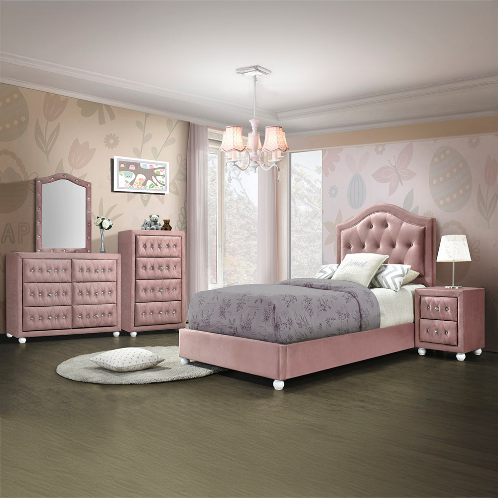 Reggie Tufted Upholstered Mirror