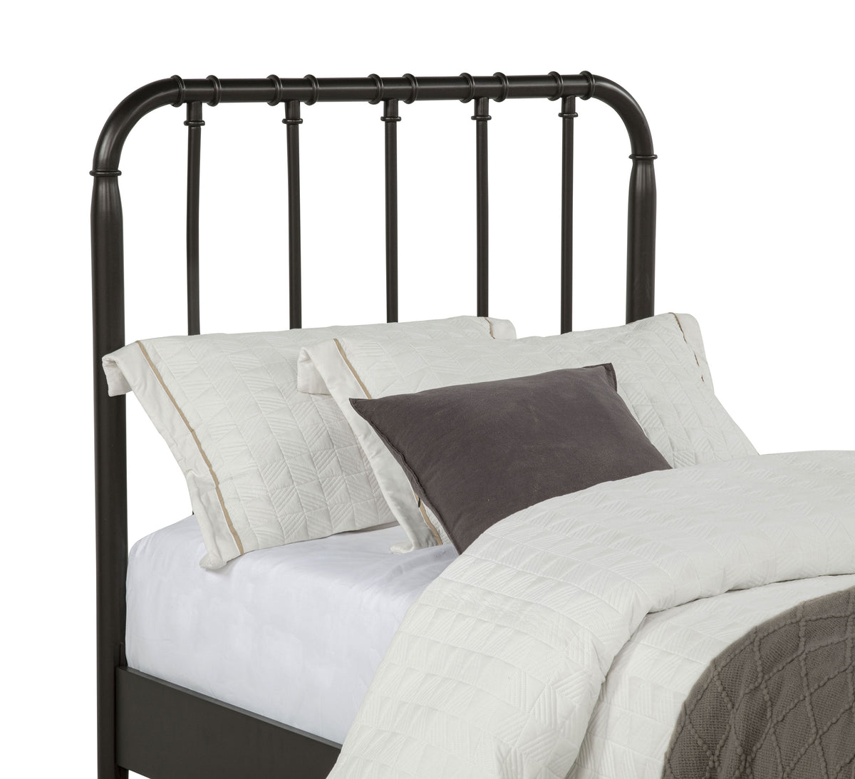 Rocco Open Frame Bed with Water Pipe-Inspired Wood Design - Dark Bronze, Twin to Eastern King – view 6