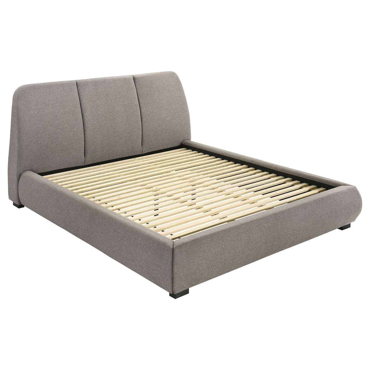 Mokena Curved Upholstered Platform Bed - Eastern King