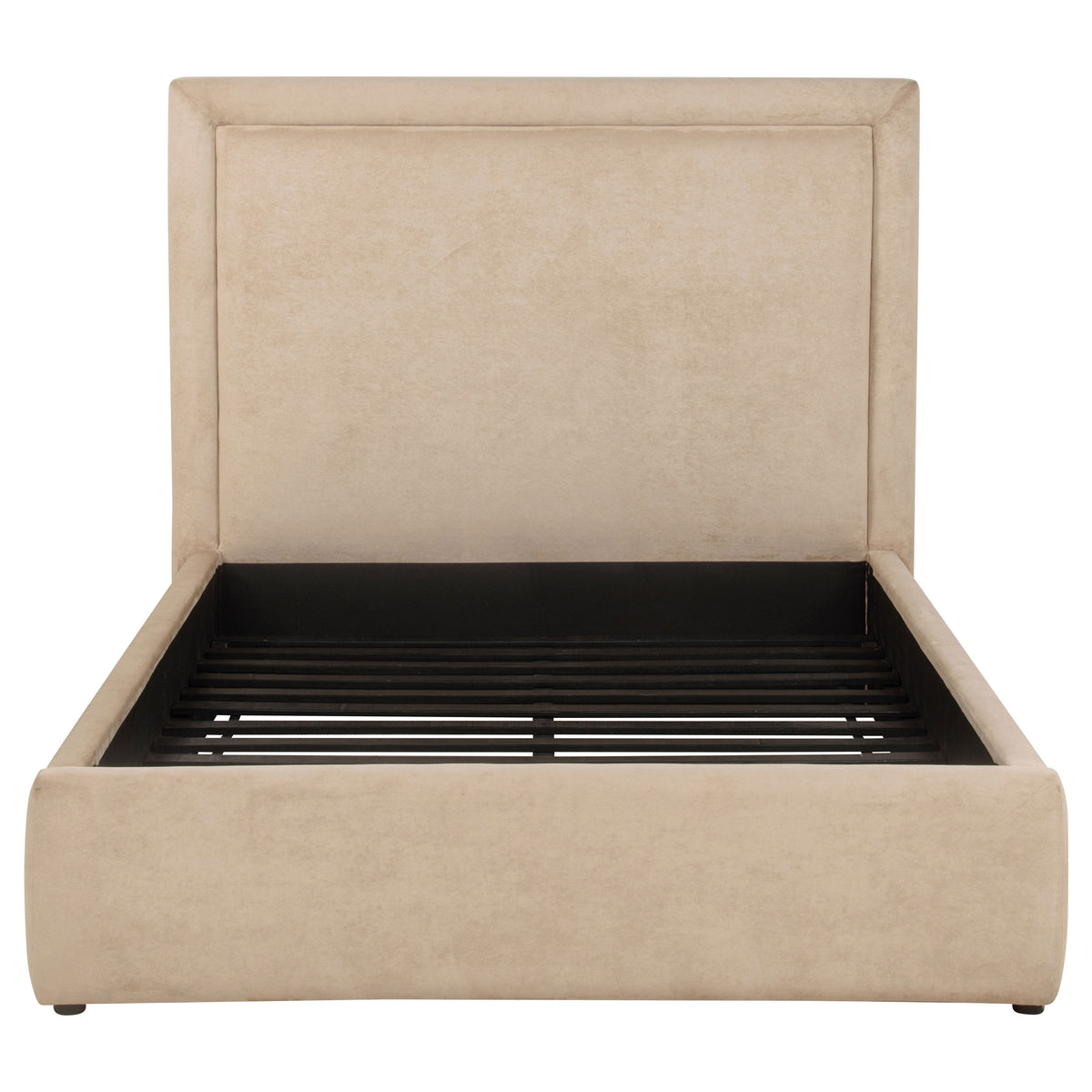 Lawson Upholstered Platform Bed - Clean Panel Headboard in Light Saddle or Mushroom, Full to Eastern King – view 14